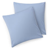 KISSENBEZUG Agneta 50/50 cm, 2er-Set, 100% Baumwolle, Hellblau - Hellblau, Textil (50/50cm) - Blumtal