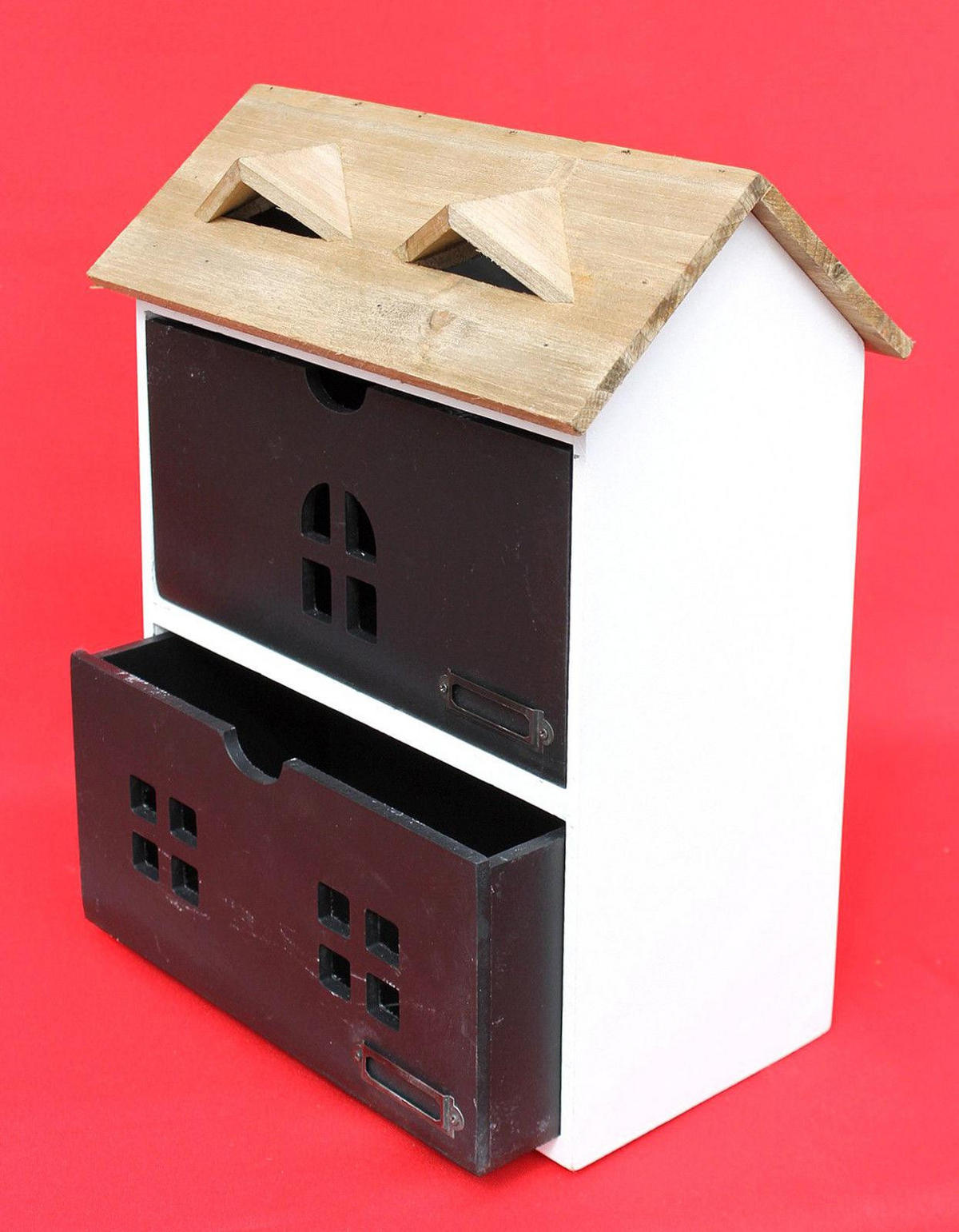 KOMMODE 2 Schubladen Holz/MDF 28/17/38 cm - Weiß, Holz (28/38/17cm) - DanDiBo