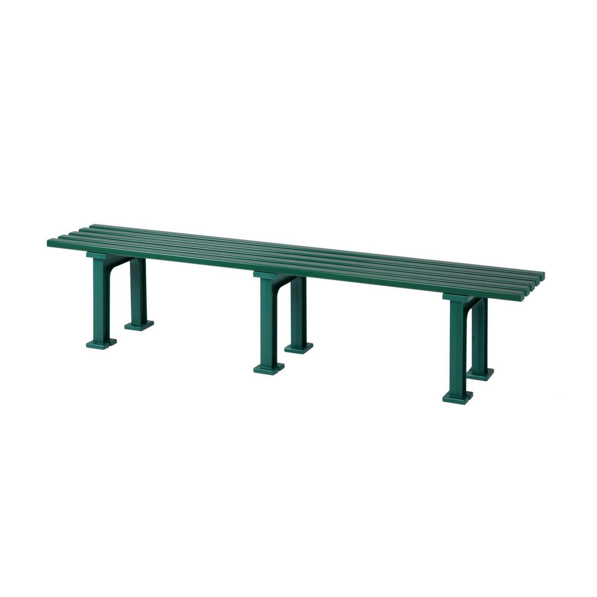 GARTENBANK Kuba 4 Sitzer Grün 42 x 200 x 37 cm Witterungskunststoff & UV Beständiger Kunststoff - Grün, Kunststoff (200/42/37cm) - PROREGAL