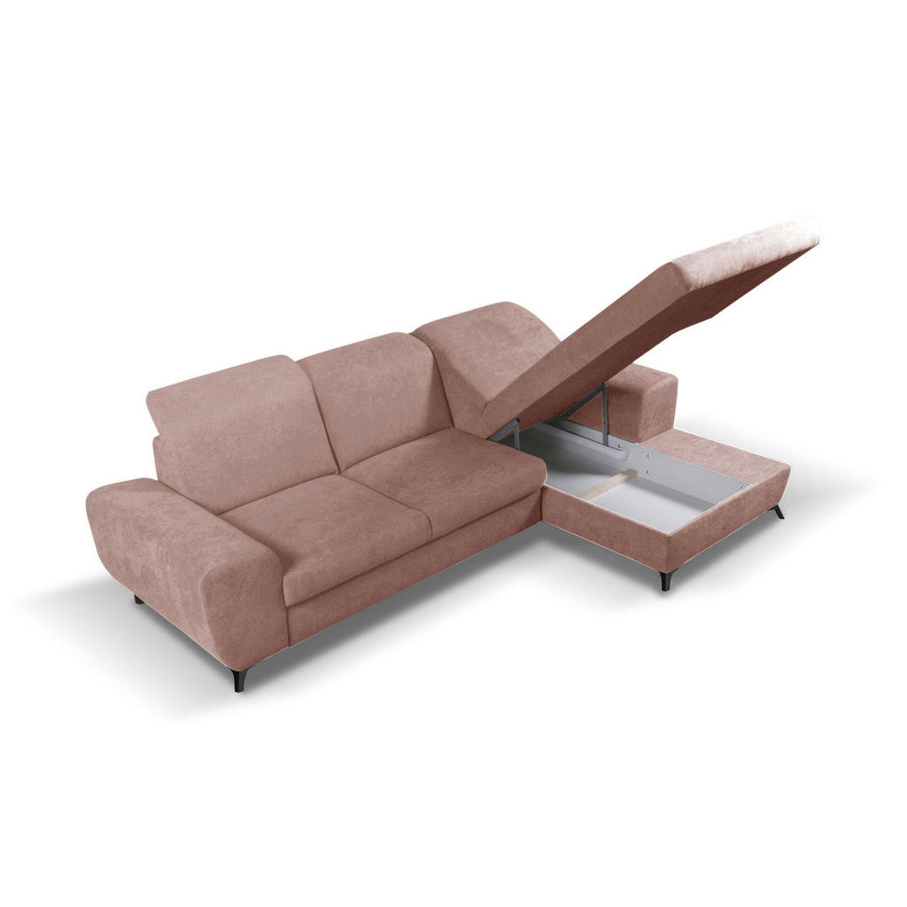 Thumbnail - Masseno Ecksofa, Rosa, Holz, 4-Sitzer, L-Form,L-Form, 279x172 cm, Wohnzimmer, Sofas & Couches, Wohnlandschaften, Ecksofa...