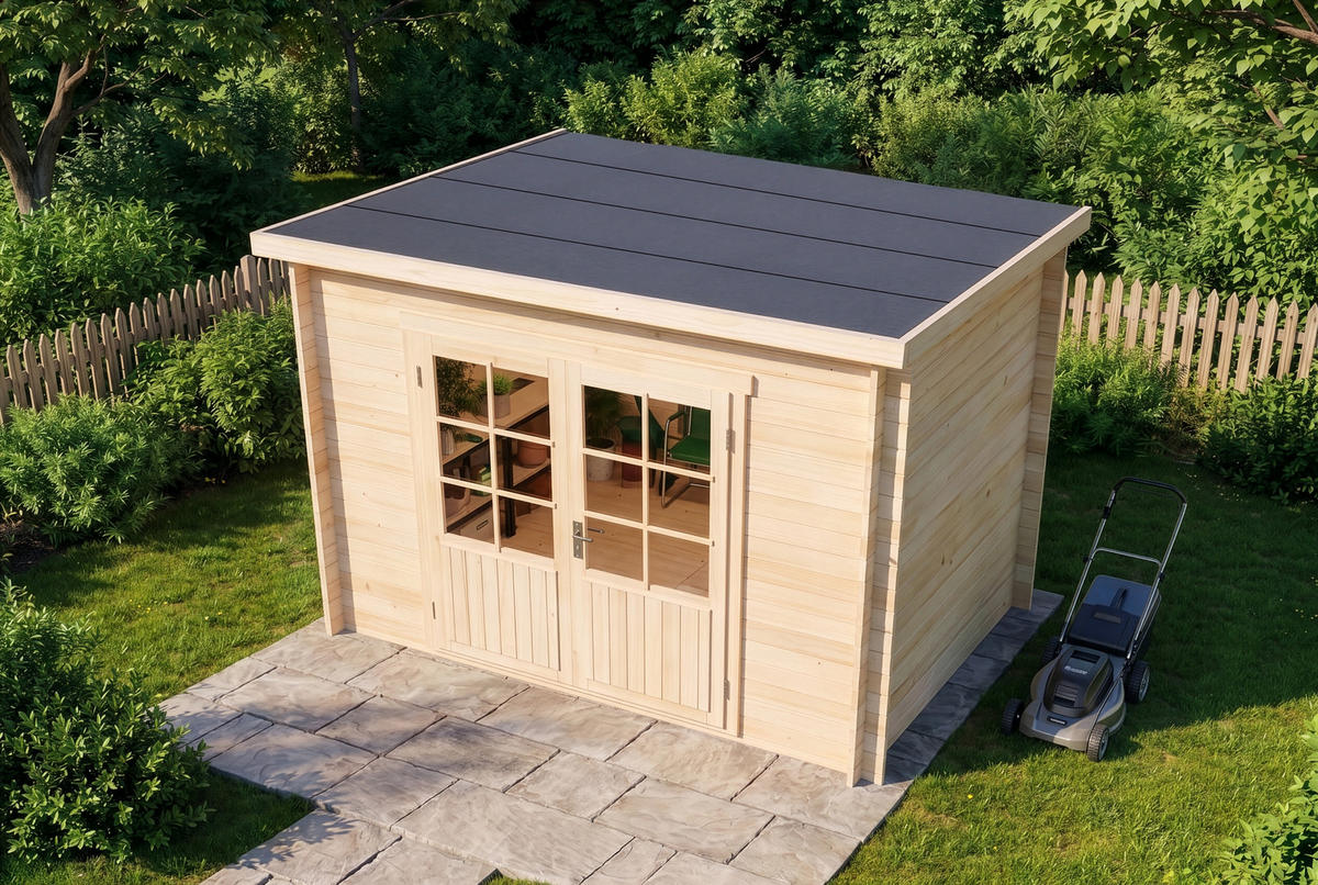 GARTENHAUS Holz Maria - Naturfarben, Holz (300/228/272cm) - Alpholz