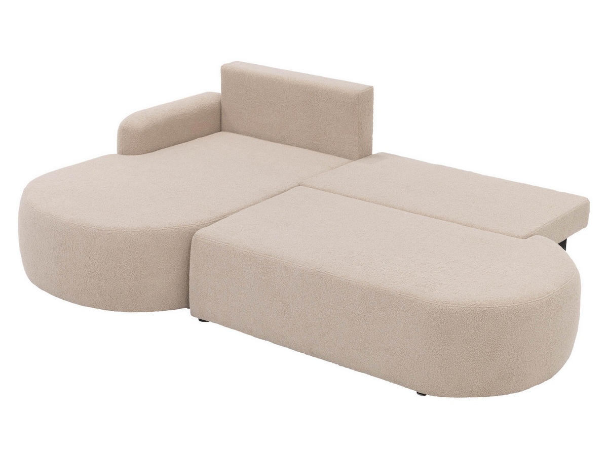 ECKSOFA Loridu O Cord, Seite: Rechts - Schwarz/Rosa, Holz/Kunststoff (274/174cm) - MIRJAN24