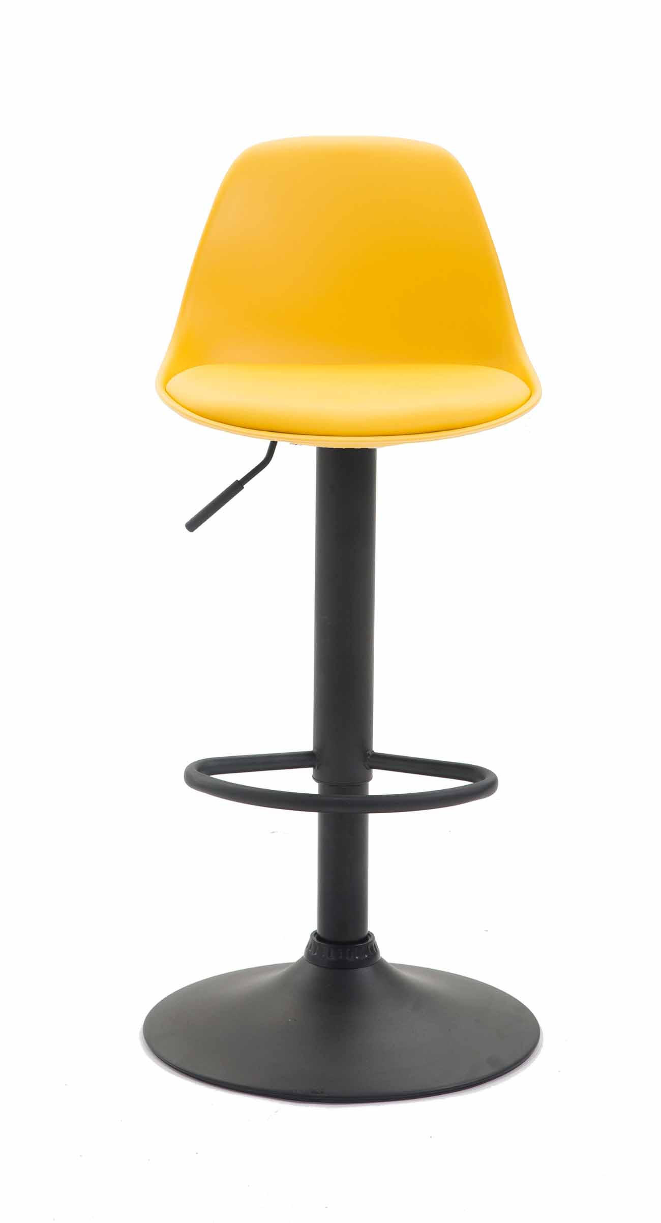 BARHOCKER Kunststoff gelb - Gelb/Schwarz, Kunststoff/Metall (39/82/43cm) - CLP