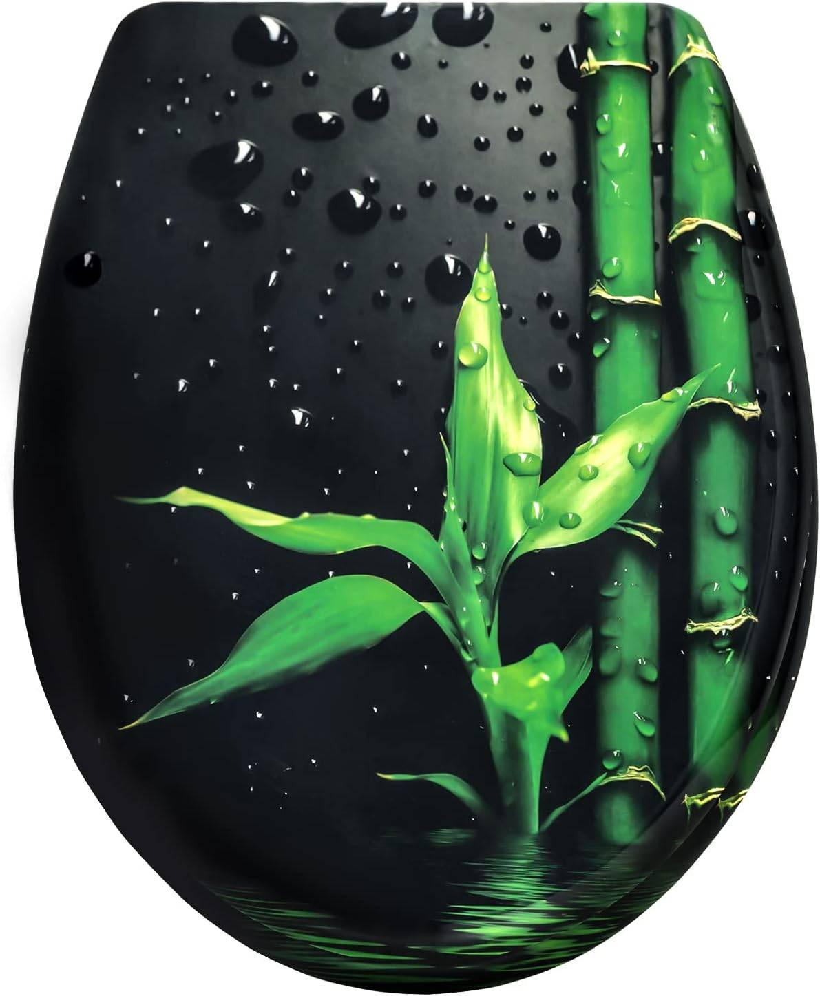 Woltu WC Schwarz, Grün 37x3x45 cm