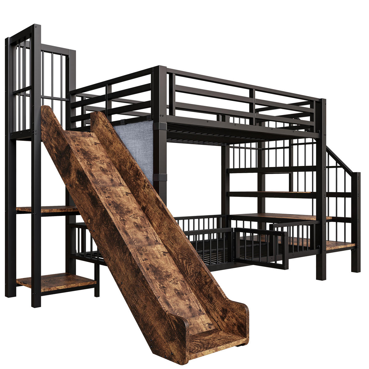 HOCHBETT Metall 90/200 cm Schwarz - Schwarz, Metall - Raumix