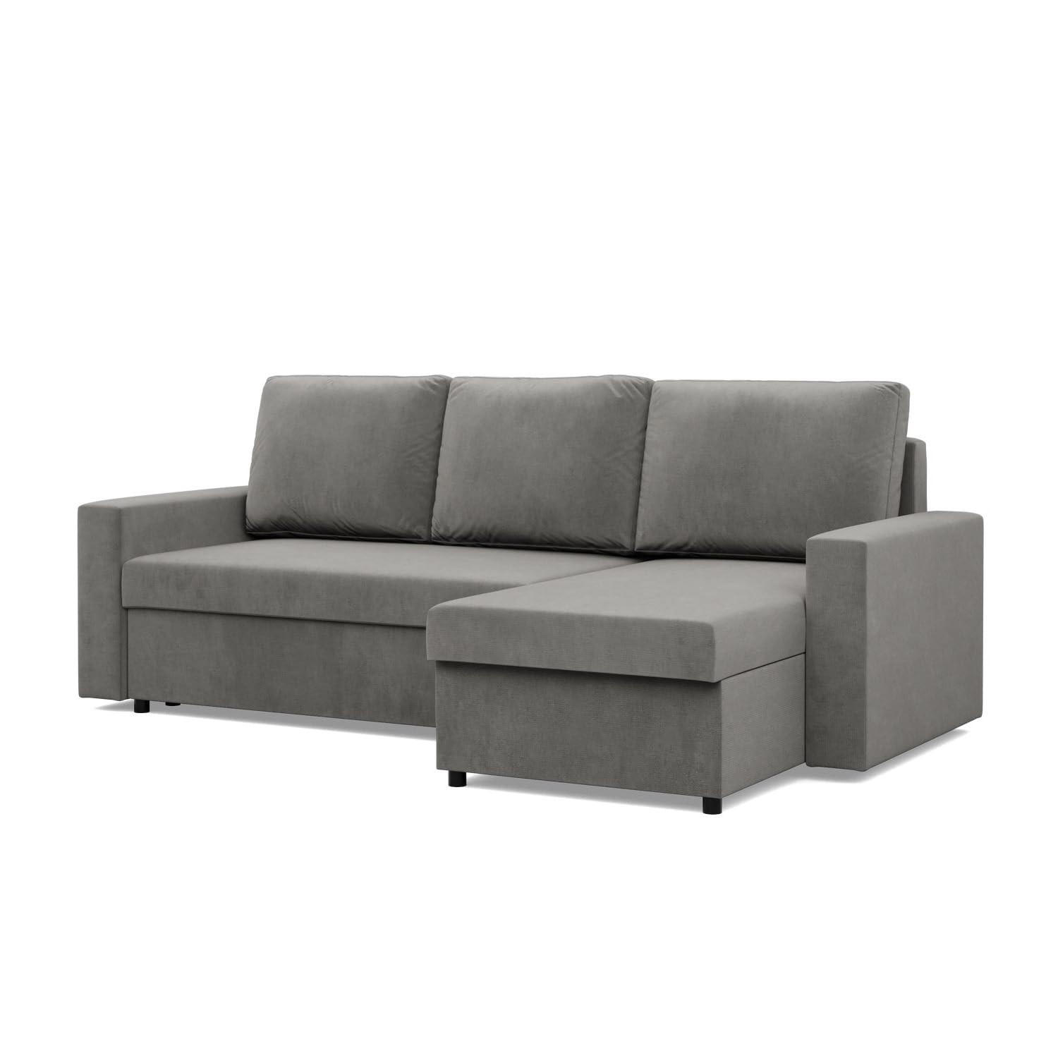 ECKSOFA MIT SCHLAFFUNKTION NEO, Hellgrau - Grau, Textil (231/140cm) - Mebligo