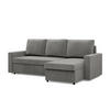 ECKSOFA MIT SCHLAFFUNKTION NEO, Hellgrau - Grau, Textil (231/140cm) - Mebligo