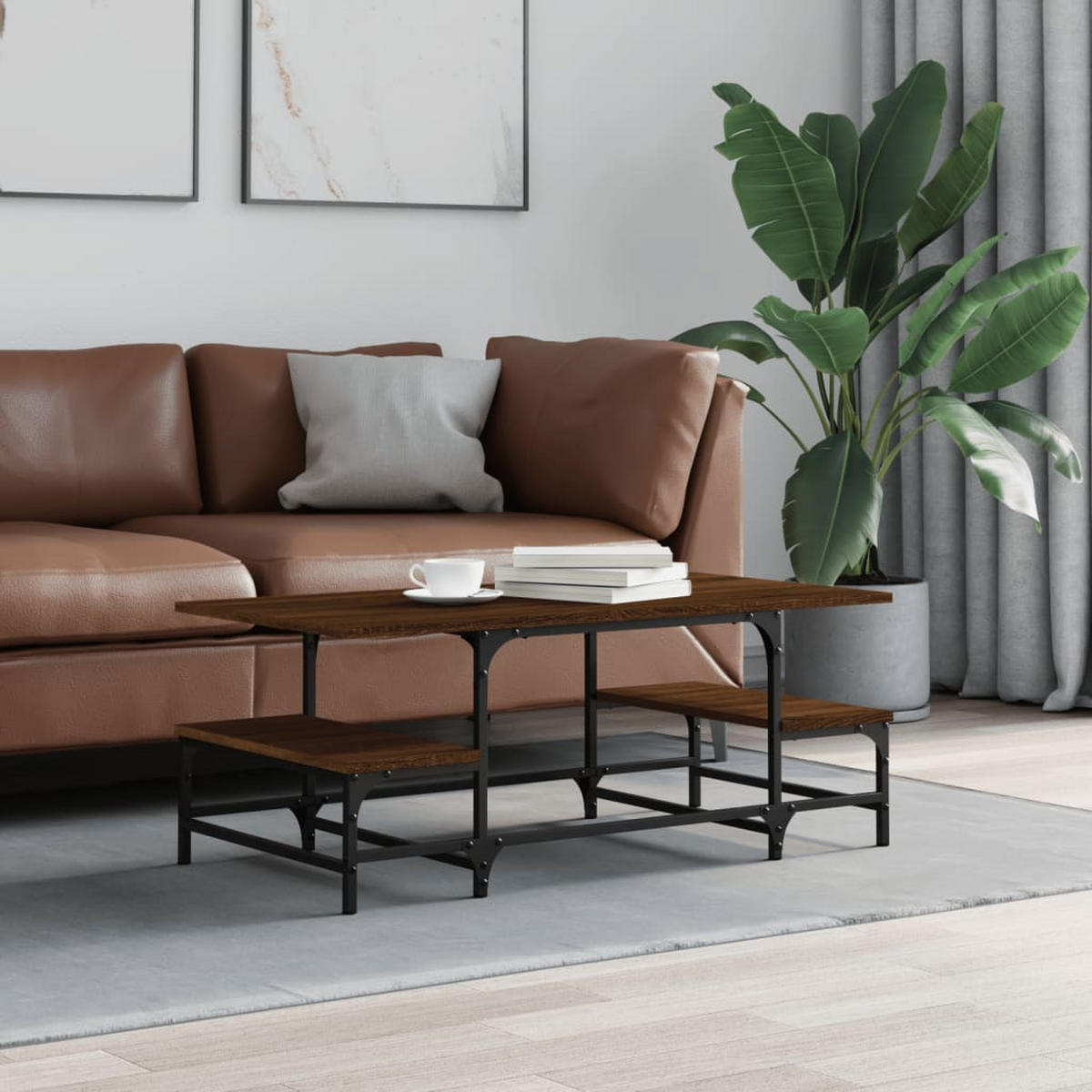 COUCHTISCH Braun Eichen-Optik 100x50,5x40 cm Holzwerkstoff - Braun, Holzwerkstoff (50.5/100/40cm) - furnicato