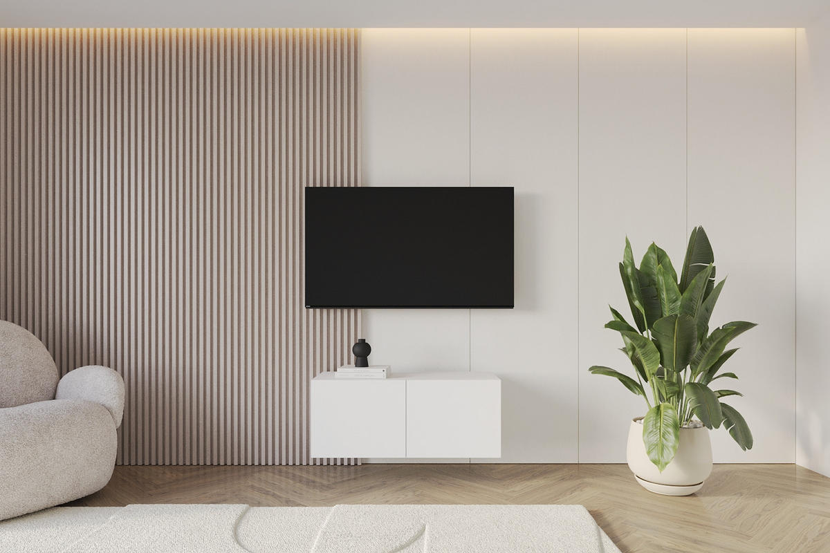 LOWBOARD ELIO-W 100x40x41 cm - Weiß - Weiß, Holzwerkstoff (100/40/41cm) - ALTDECOR