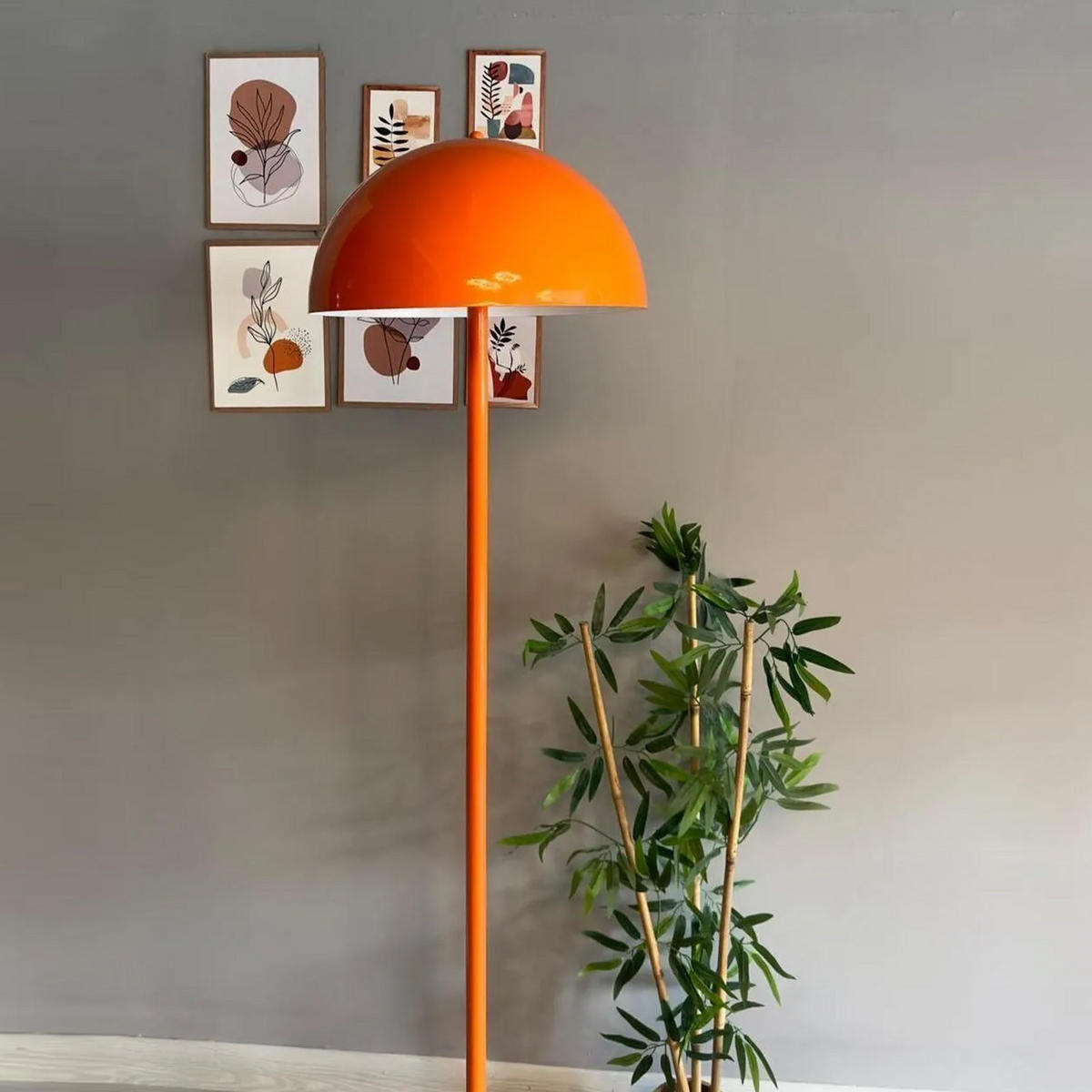 STEHLEUCHTE Gelora 170 Cm - Orange, Metall (37/37/170cm) - Bamyum