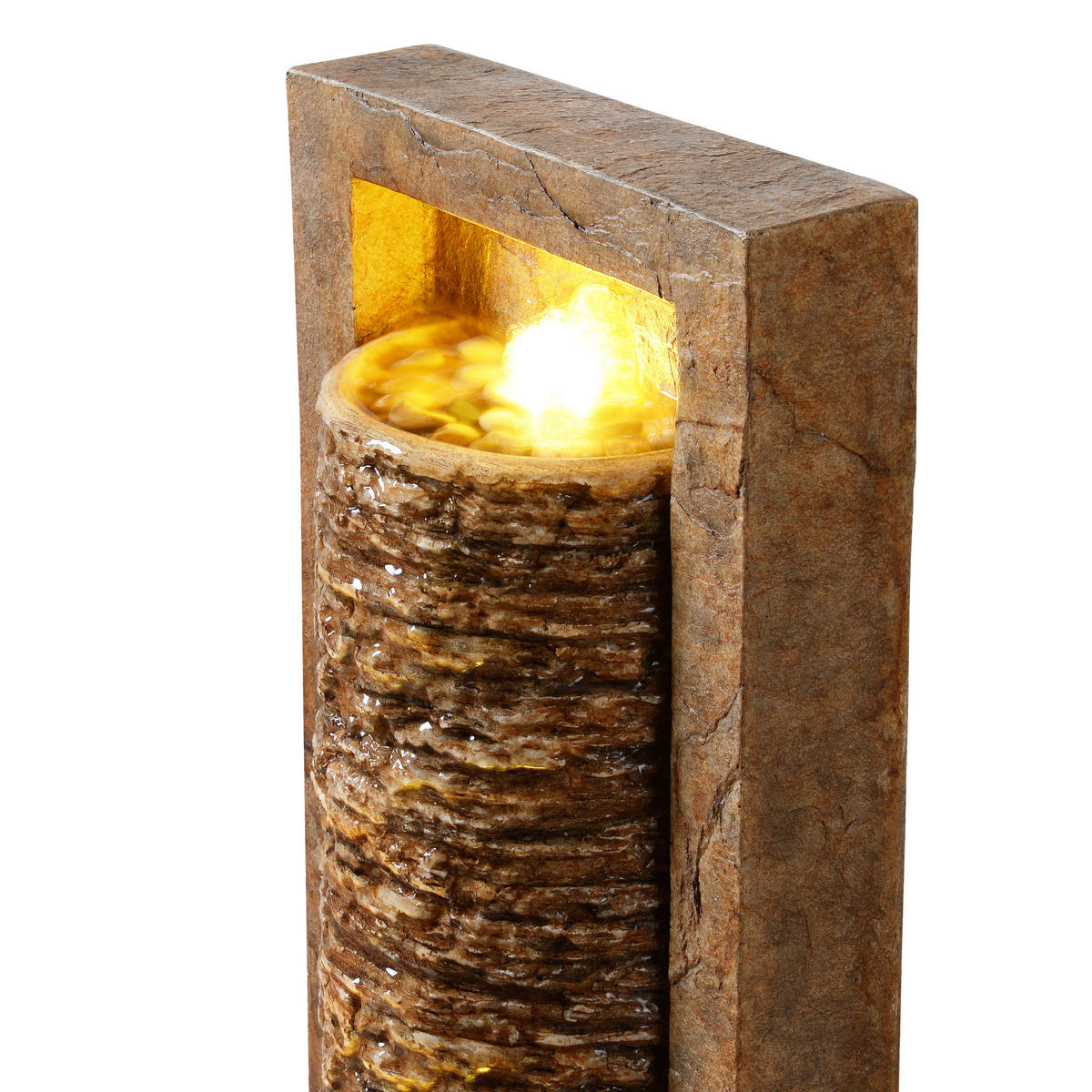 GARTENBRUNNEN Säule braun - Braun, Kunststoff (34/22/82cm) - Teamson Home