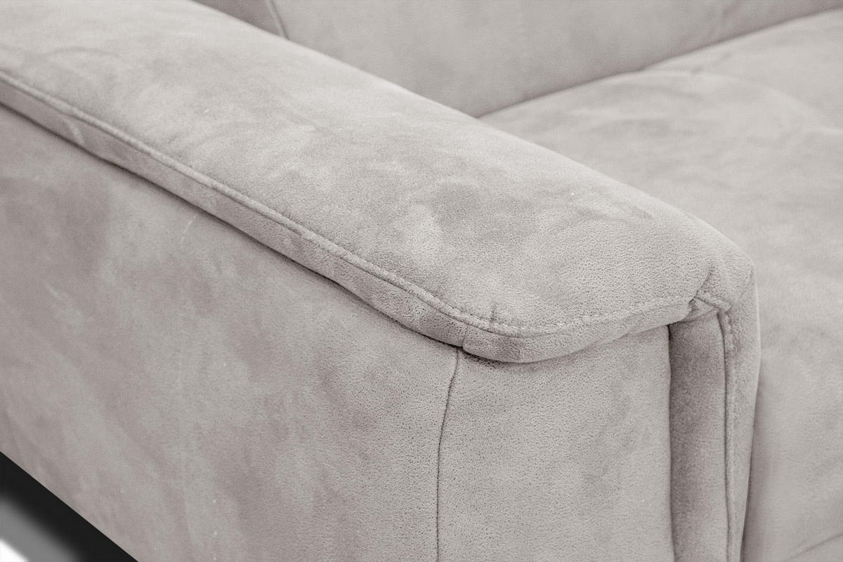ECKSOFA FIERO 4-Sitzer, ecru - Ecru/Schwarz, Holzwerkstoff/Textil (288/170cm) - Courtois Laville