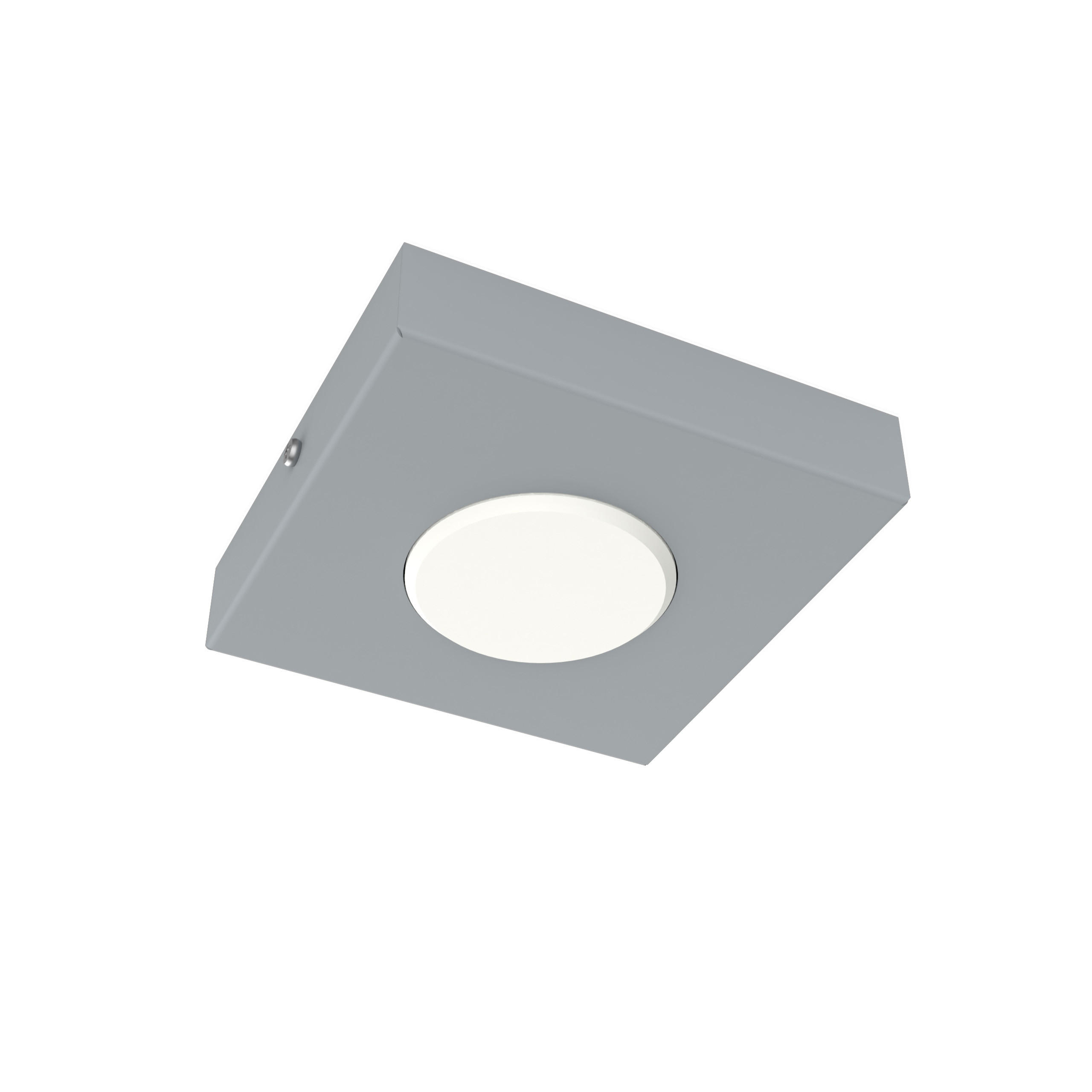 DECKENLEUCHTE - Grau, Metall (15/15/4cm) - Lumicom