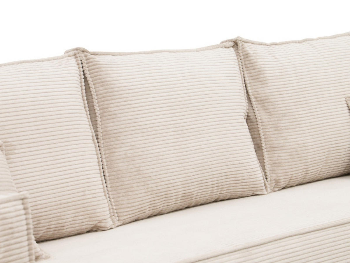 SOFA Beige EKO Ausziehbar - Beige, Textil (234/87/88cm) - Sepro Meble