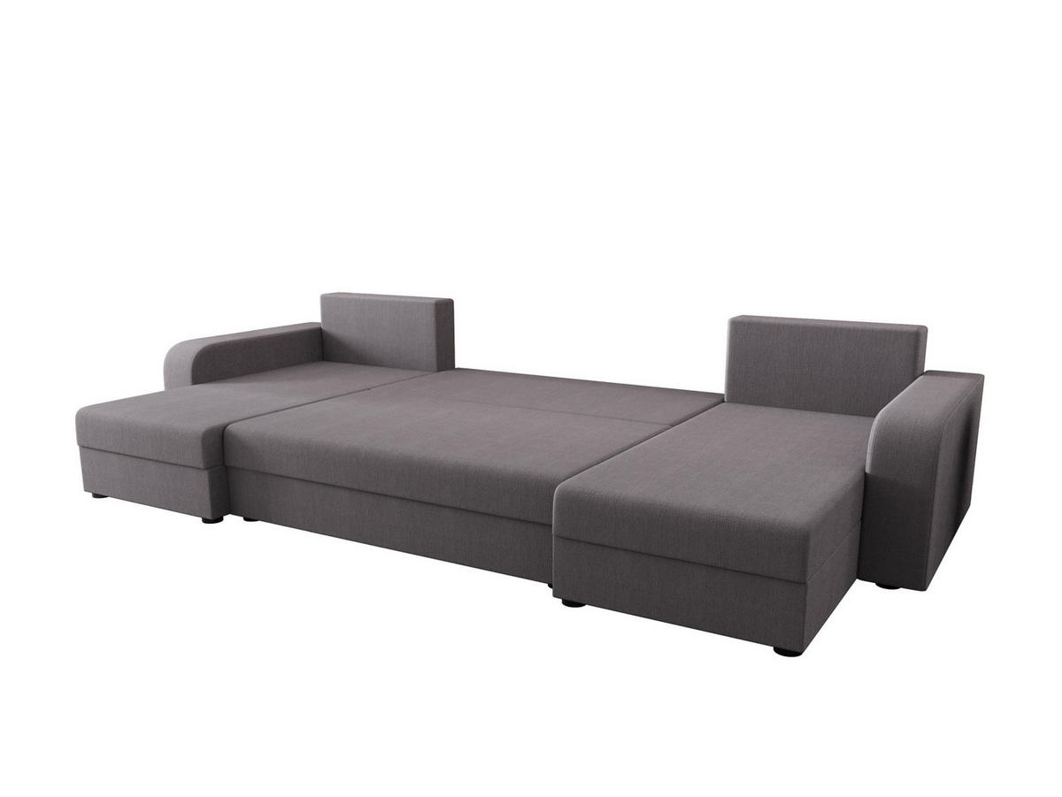 WOHNLANDSCHAFT HEWLET U BIS Cosmic 160 mit Schlaffunktion - Grau, Textil (305/90/140cm) - Bedante