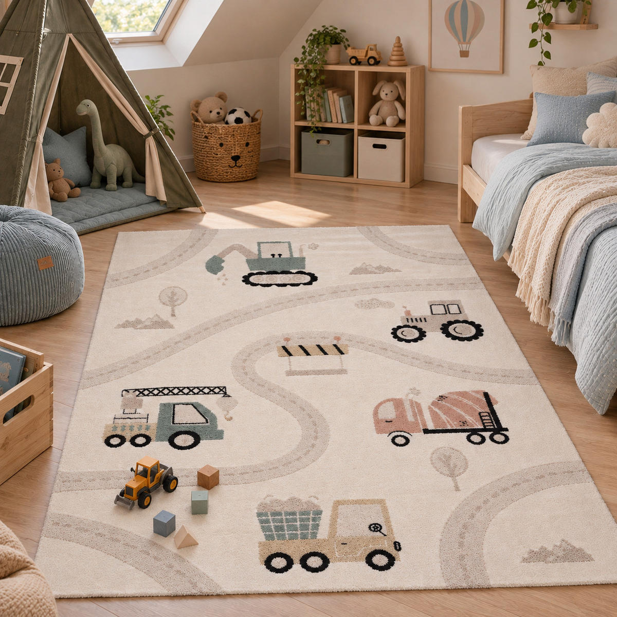 KINDER TEPPICH HAPPY KIDS - Türkis, Textil (200/290cm) - Pergamon