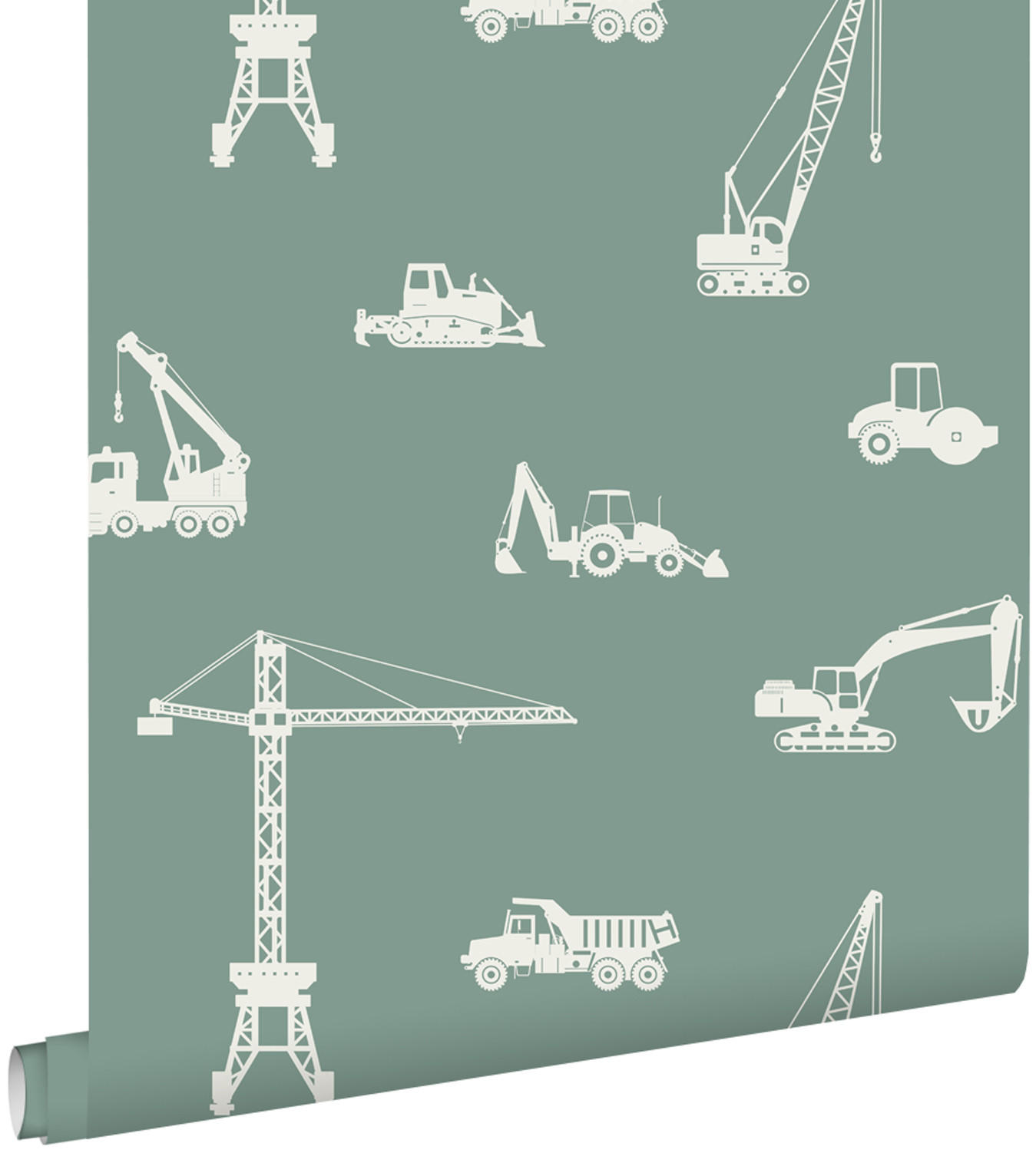 TAPETE Fahrzeuge 53 cm x 10.05 m - Grün, Papier (53/0.1cm) - ESTAhome