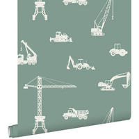 TAPETE Fahrzeuge 53 cm x 10.05 m - Grün, Papier (53/0.1cm) - ESTAhome