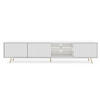 TV-SCHRANK Bello Weiß Gold 175 cm - Weiß, Holzwerkstoff (175/43.5/31.3cm) - Selsey