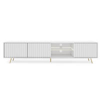 TV-SCHRANK Bello Weiß Gold 175 cm - Weiß, Holzwerkstoff (175/43.5/31.3cm) - Selsey