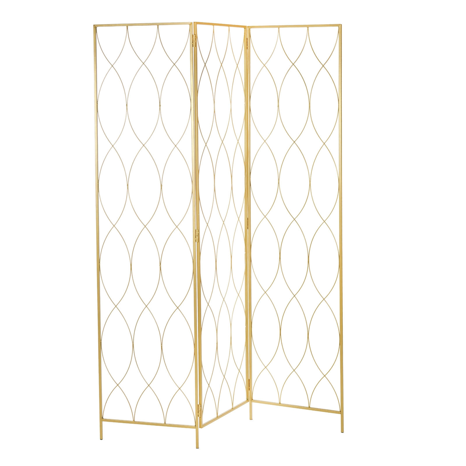 RAUMTEILER Lounge, 3tlg. Metall, Eisen gold - Goldfarben, Metall (120/170/1cm) - CREEDWOOD