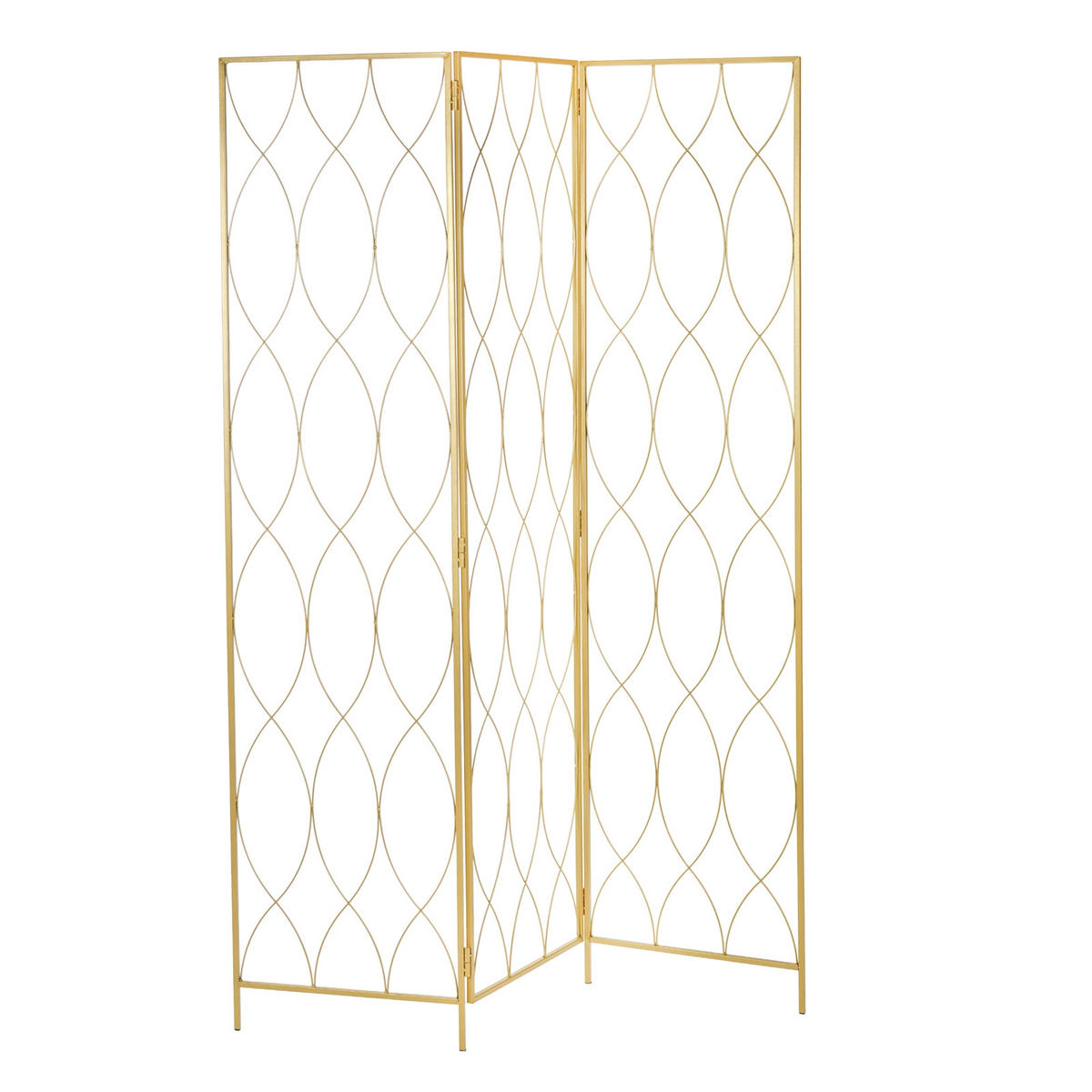 RAUMTEILER Lounge, 3tlg. Metall, Eisen gold - Goldfarben, Metall (120/170/1cm) - CREEDWOOD