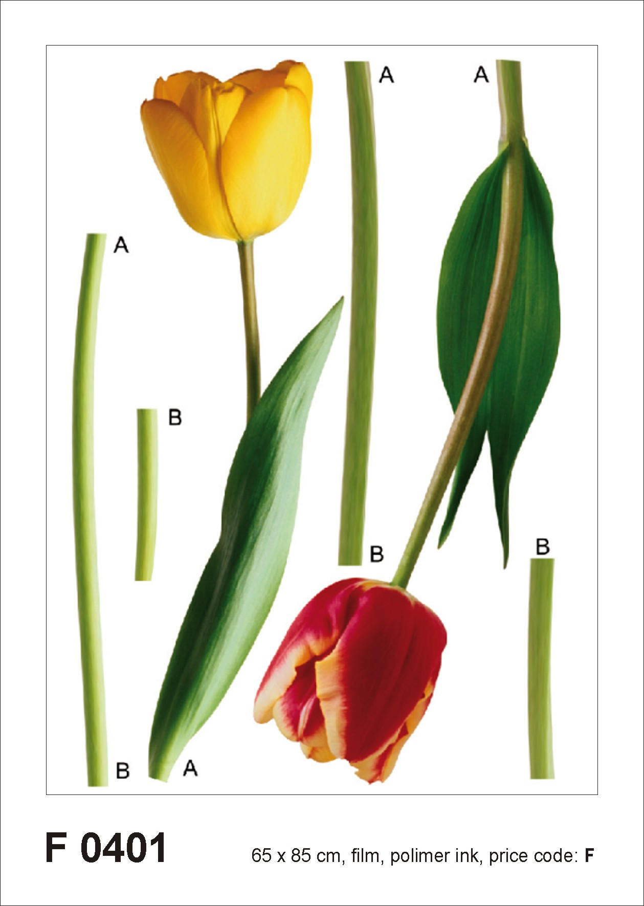 WANDTATTOO Blumen 85 x 65 cm - Grün, Papier (85/65/65cm) - Sanders & Sanders