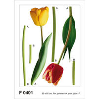 WANDTATTOO Blumen 85 x 65 cm - Grün, Papier (85/65/65cm) - Sanders & Sanders