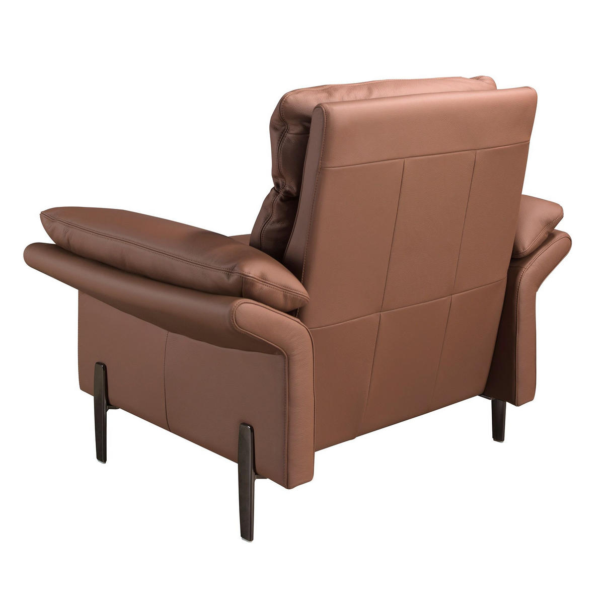 SESSEL Brauner Ledersessel 110/96/94 cm - Chromfarben/Braun, Leder/Metall (110/94/96cm) - ANGEL CERDA