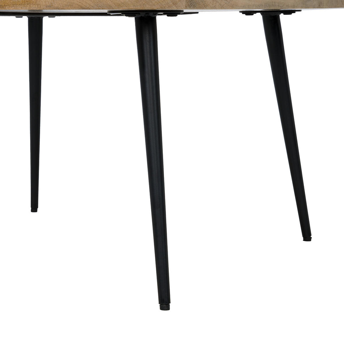 COUCHTISCH - Mango / Schwarz - Schwarz/Naturfarben, Holz (75/75/39cm) - home24