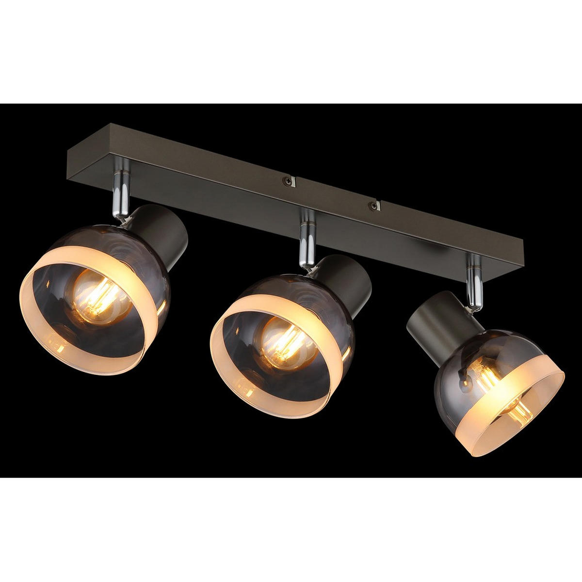 DECKENLEUCHTE Kairo - Schwarz, Glas (41/10/14cm) - Globo Lighting