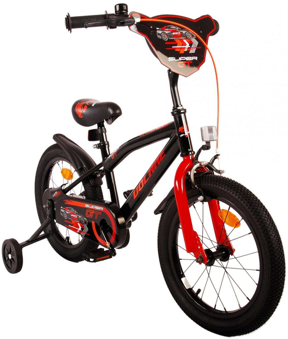 KINDERFAHRRAD Super GT - Jungen - 16 Zoll - Rücktritt + Handbremse - Rot - Rot, Metall (45cm) - TPFSports