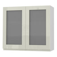 HÄNGESCHRANK Florence W3S/80 Weiß / RAL 1013 perlweiß HG 80 / 32,5 / 72cm - Weiß Hochglanz/Weiß, Holz/Holzwerkstoff (80/72/32.5cm) - Feldmann-Wohnen