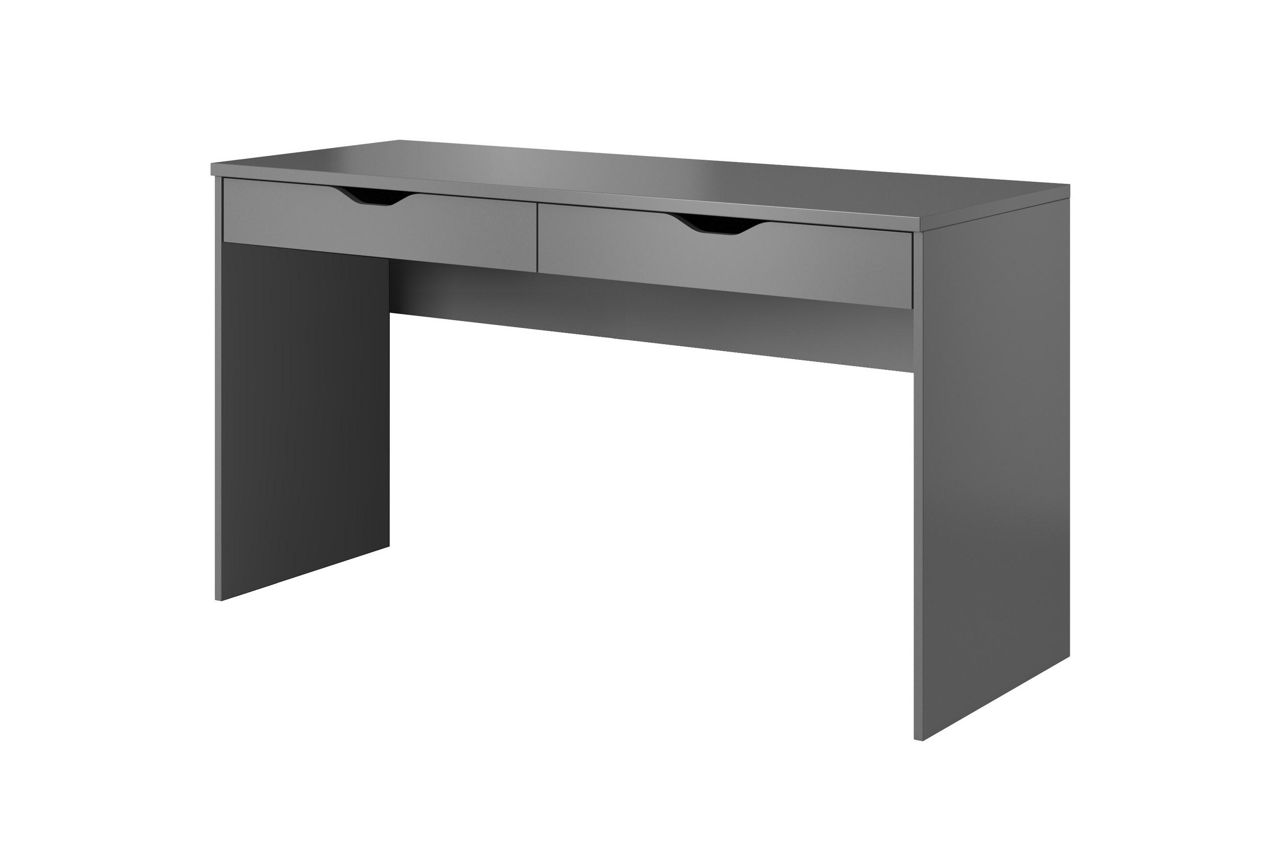 SCHREIBTISCH Beta Graphit, mit Schubladen - Graphitfarben, Holzwerkstoff (50/138/76cm) - Bettso