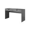 SCHREIBTISCH Beta Graphit, mit Schubladen - Graphitfarben, Holzwerkstoff (50/138/76cm) - Bettso