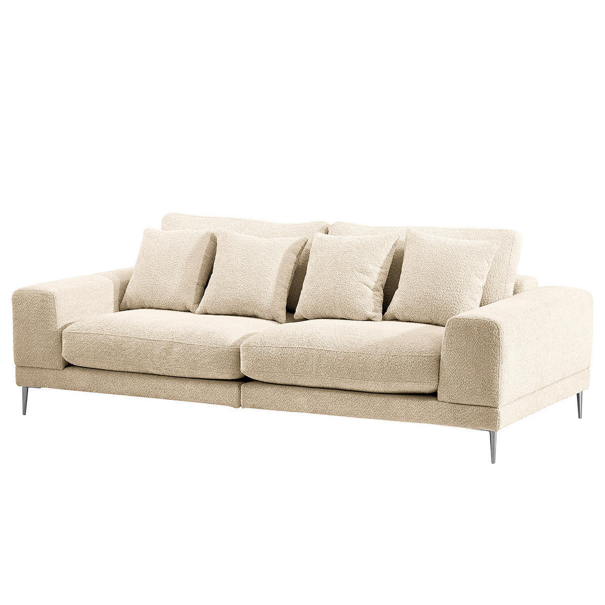 3-SITZER SOFA - Beige, Textil (243/92/103cm) - home24