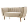 SOFA Pas 2 - Beige/Naturfarben, Holz/Textil (142/75/74cm) - MIRJAN24