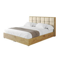 POLSTERBETT mit Bettkasten und Lattenrost, Boxbett ohne Matratze - ENZO2 120x200 Beige - Ecru, Holzwerkstoff/Textil (120/200cm) - ALTDECOR
