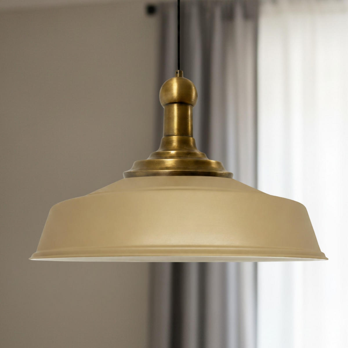 PENDELLEUCHTE Asletl 40/30 cm - Beige, Metall (30/40/30cm) - Bamyum