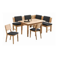 ECKBANKGRUPPE Modern Dyan 2 für 7 Personen Massivholz Wildeiche/Grau - Wildeiche/Grau, Holz (192/85/167cm) - 58aufmkessel