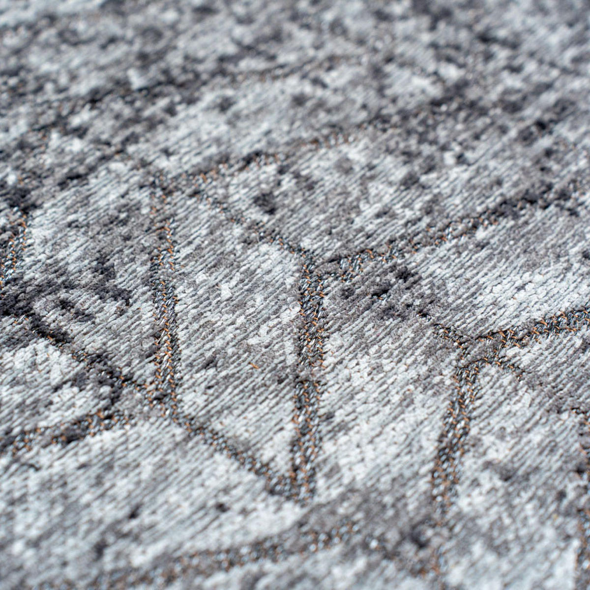 TEPPICH Harlem Contrast Mad Men Jacob's Ladder 140/140 cm - Schwarz, Textil (140/140cm) - Louis De Poortere