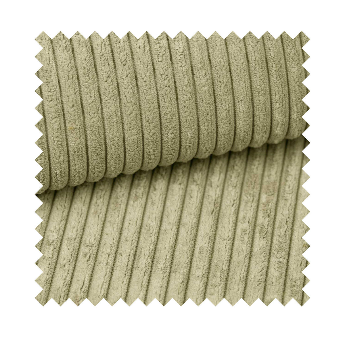 ECKSOFA Nalika Pistaziengrün mit Cordbezug - Schwarz/Hellgrün, Holz/Textil (230/143cm) - Selsey