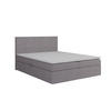 BOXBETT Dublin Grau 200x200 cm Bettkasten + Topper - Grau, Holz/Textil (200/200cm) - Comfortic