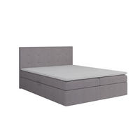BOXBETT Dublin Grau 200x200 cm Bettkasten + Topper - Grau, Holz/Textil (200/200cm) - Comfortic