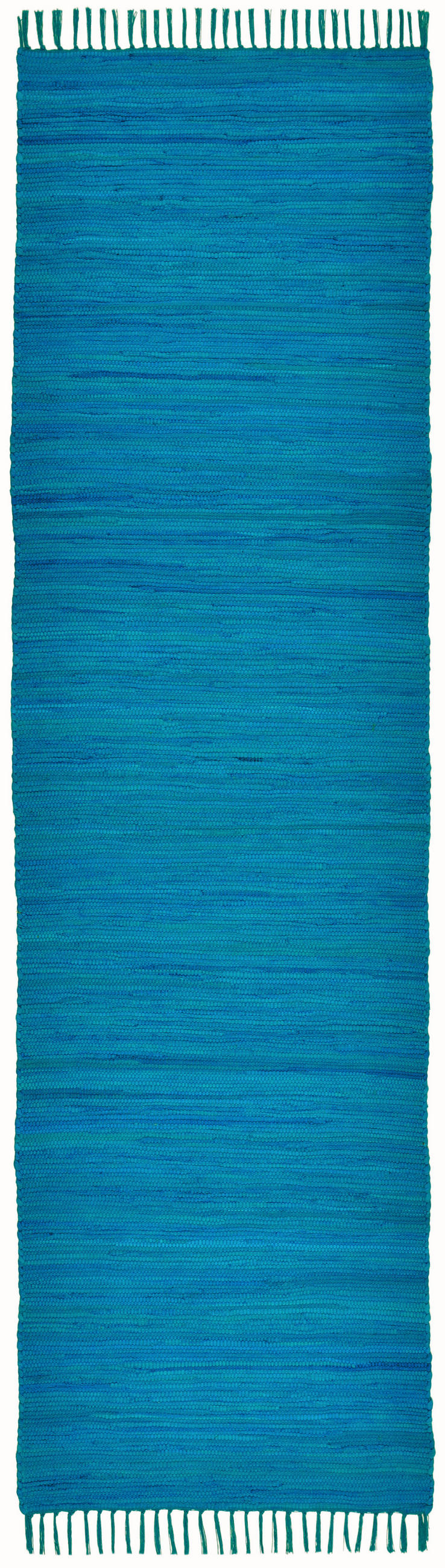 Rug and Roll Fleckerlteppich Türkis 70x250 cm