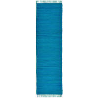 FLECKERLTEPPICH Chindi 70x250 cm - Türkis, Textil (70/250cm) - Rug and Roll