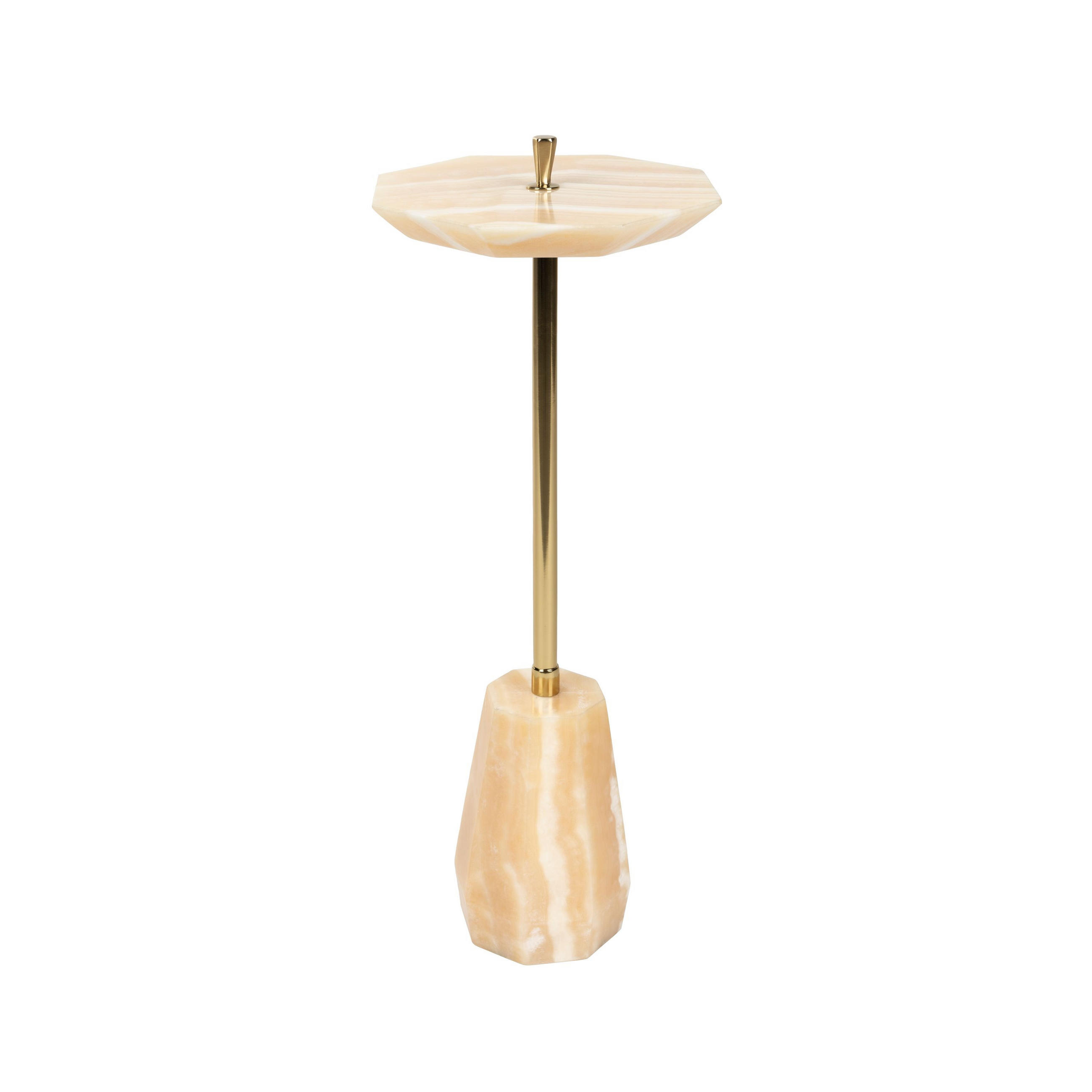 BEISTELLTISCH Onno - Gelb, Stein (27/25/65.5cm) - Dutchbone