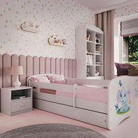 KINDERBETT Elefant 80x180 cm mit Schublade, Rausfallschutz & Lattenrost, Weiß - Weiß, Holzwerkstoff (80/180cm) - RAUMHIRSCH FURNITURE