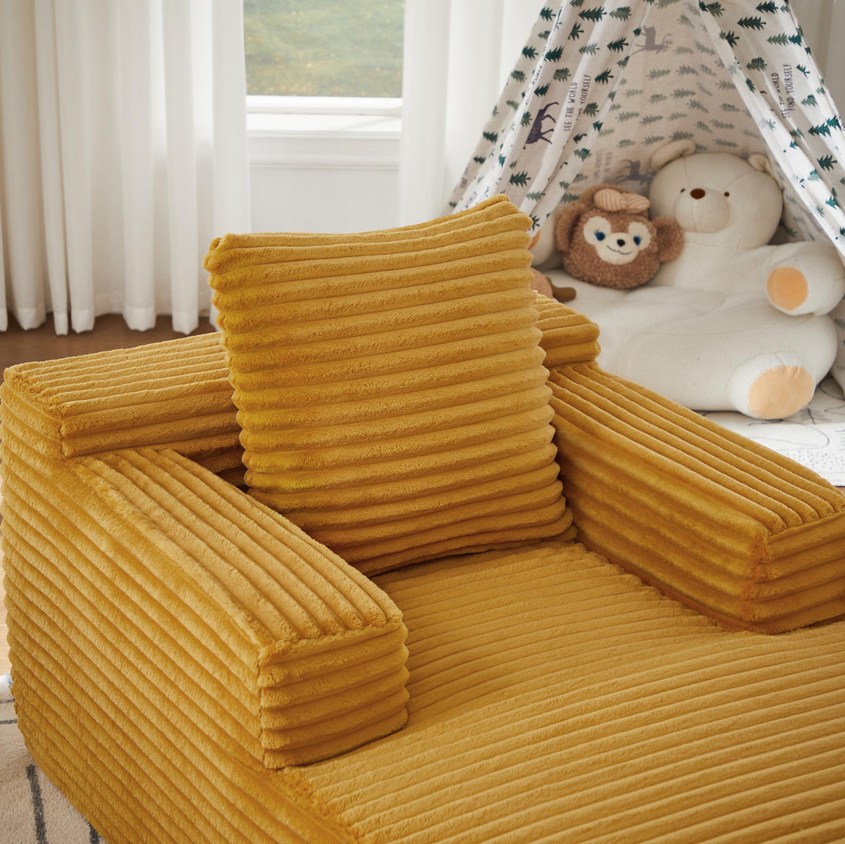 CHAISELONGUE als Schlafsofa aus Cordstoff Gelb - Gelb, Kunststoff (81.03/49.78/116.84cm) - Meubliv