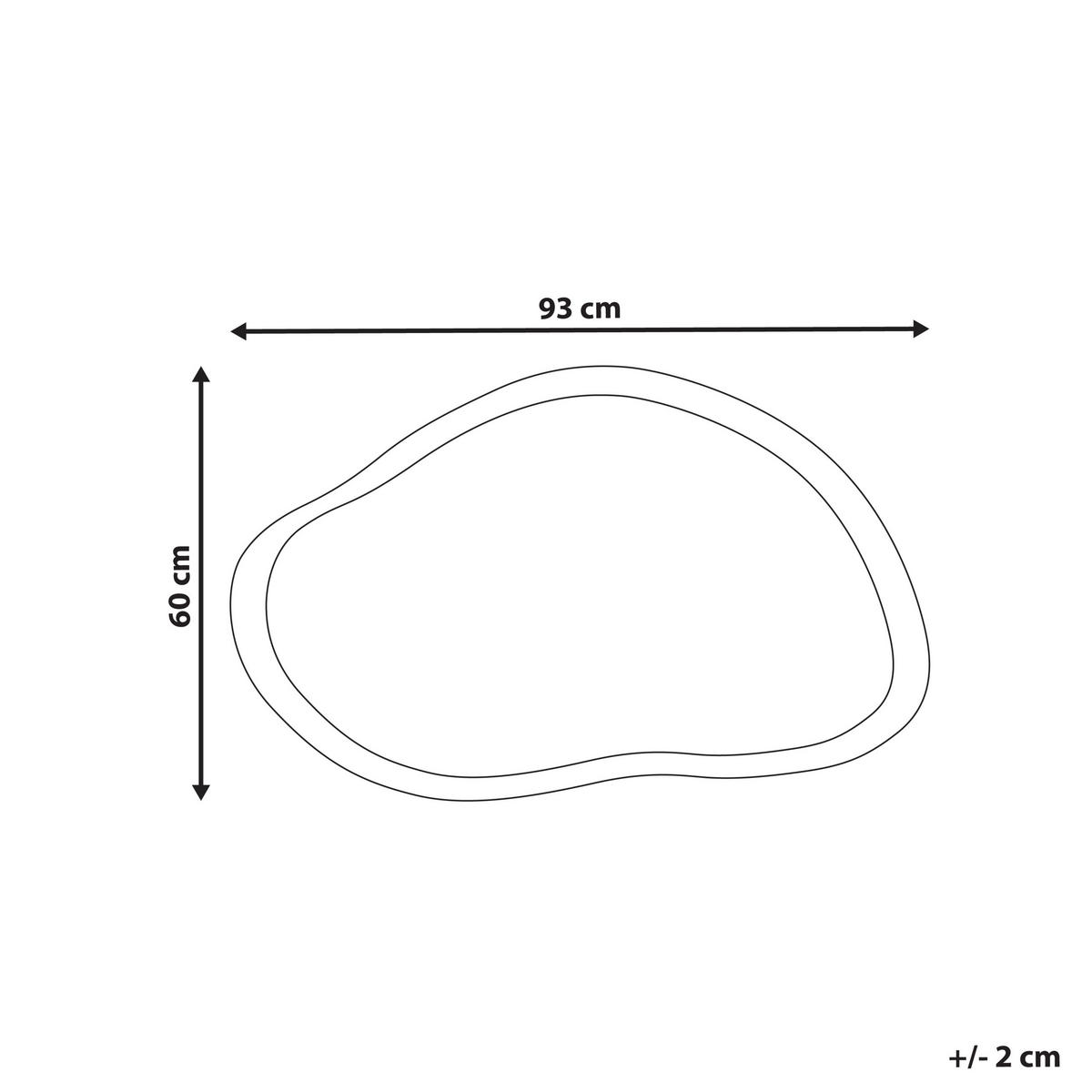 OGLINDĂ DE BAIE CU LED 93/60 cm maro închisă Mancey - maro/argintiu, sticlă (93/60/3cm) - Beliani